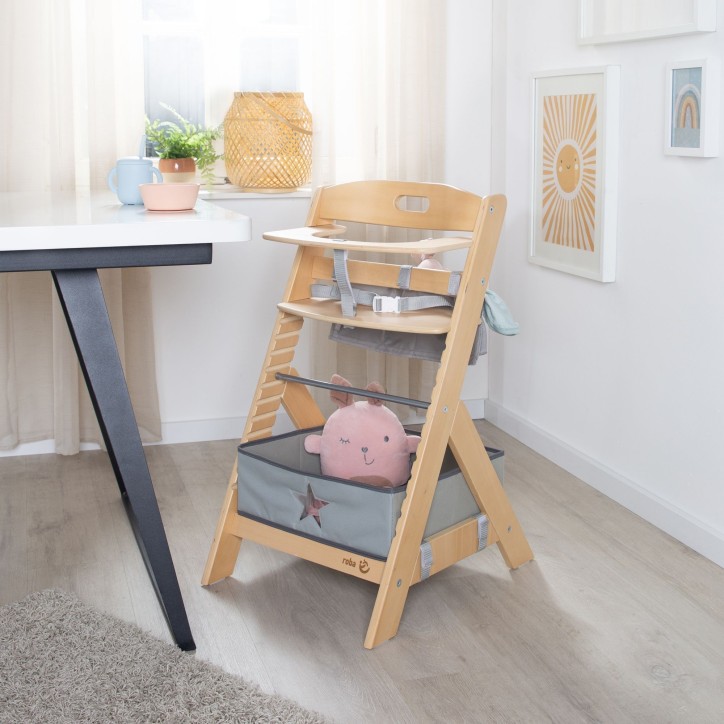 Chaise haute évolutive - ROBA - LIV UP - De 6 mois jusqu'a 70 kg - Set organisateur inclus - Bois naturel Chaise haute évolutive - ROBA - LIV UP - De 6 mois jusqu'a 70 kg - Set organisateur inclus - Bois naturel