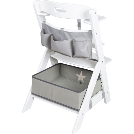 Chaise haute évolutive - ROBA - LIV UP - De 6 mois jusqu'a 70 kg - Set organisateur inclus - Blanc