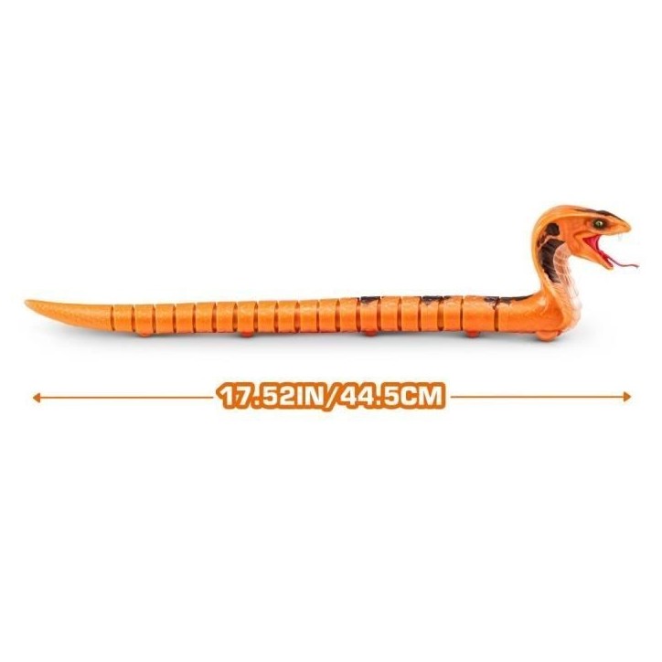 Serpent robotisé - ROBO ALIVE - Cobra - Déplacement sinueux - Langue mobile - Effets effrayants