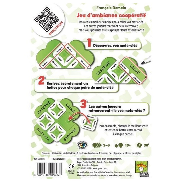 Jeu d'ambiance - ASMODEE - So Clover - 880 mots-clés - 3-6 joueurs - 10 ans et plus Jeu d'ambiance - ASMODEE - So Clover - 880 mots-clés - 3-6 joueurs - 10 ans et plus