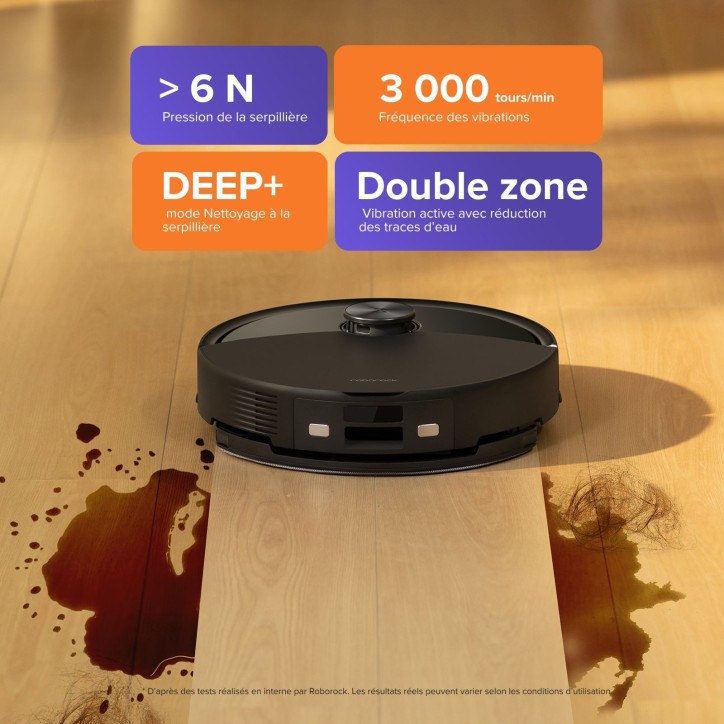 ROBOROCK Q10 VF+ - Aspirateur Robot Laveur avec Station de Vidage Automatique - Puissance 10000 Pa - Autonomie 150 min ROBOROCK Q10 VF+ - Aspirateur Robot Laveur avec Station de Vidage Automatique - Puissance 10000 Pa - Autonomie 150 min