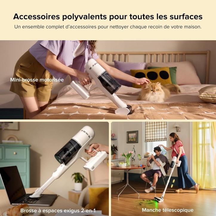 ROBOROCK H60 HUB - Aspirateur Balai sans Fil avec Station de Vidage Automatique - Batterie Amovible 60 Min - 115 AW ROBOROCK H60 HUB - Aspirateur Balai sans Fil avec Station de Vidage Automatique - Batterie Amovible 60 Min - 115 AW
