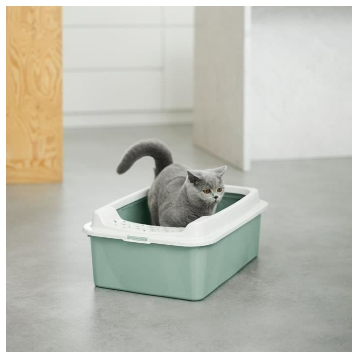 Bac a litiere avec rebords - ROTHO MYPET - BONNIE - 57.2 x 39.3 x 20.9 cm - Vert Bac a litiere avec rebords - ROTHO MYPET - BONNIE - 57.2 x 39.3 x 20.9 cm - Vert