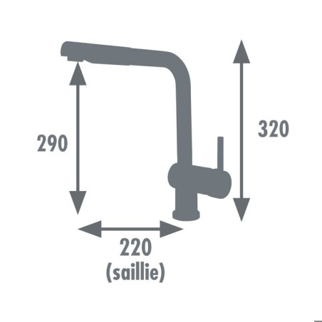 Edouard Rousseau - Mitigeur Evier MATSOUKO - Inox