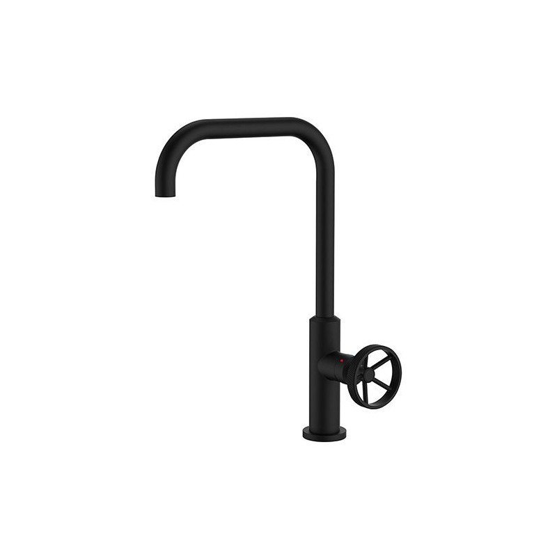 Edouard Rousseau - Mitigeur Evier INDUSTRIEL - Noir (poignée rouge of Edouard Rousseau - Mitigeur Evier INDUSTRIEL - Noir (poignée rouge of