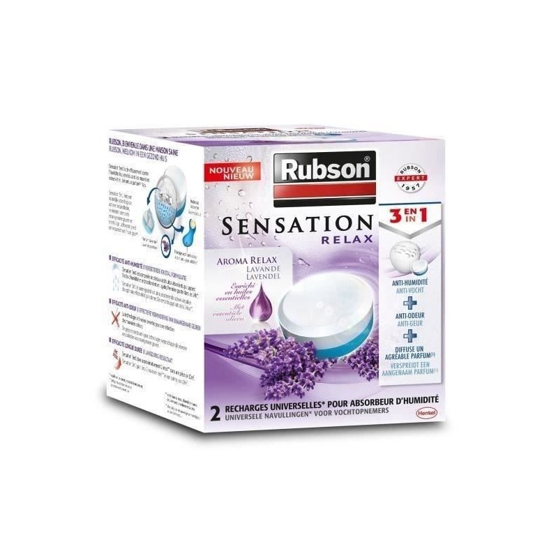 RUBSON Sensation 2 power tabs 3en1 lavande *6 RUBSON Sensation 2 power tabs 3en1 lavande *6