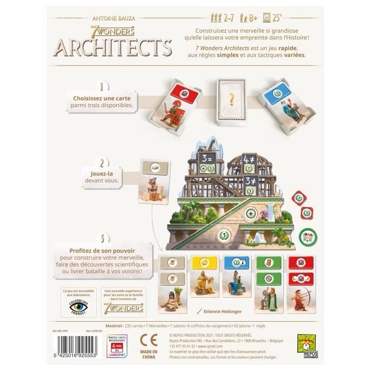 ASMODEE - 7 Wonders : Architects - Age: 8+ - Nombre de joueurs: 2-7 - Mixte - 25 minutes