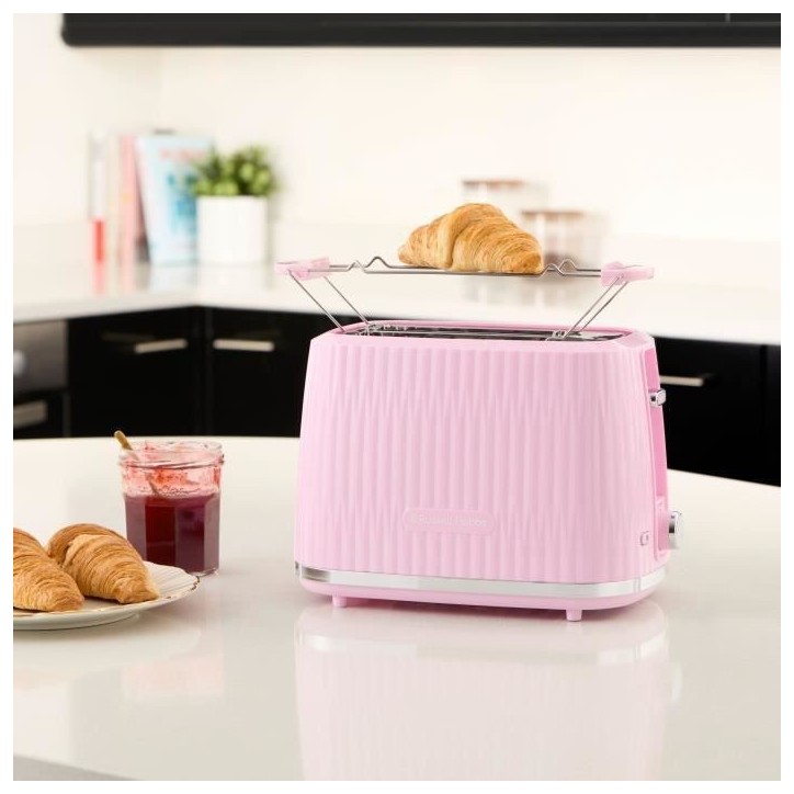 Grille-pain - RUSSELL HOBBS - EDEN - 800 W - 2 fentes - Rasberry