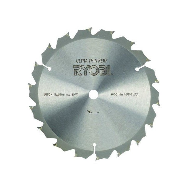 RYOBI - Scie circulaire 18V ONE+- diam. 150 mm x 10 mm - 4 700 tr/min - Livrée avec 1 lame 18 dents - RWSL1801M RYOBI - Scie circulaire 18V ONE+- diam. 150 mm x 10 mm - 4 700 tr/min - Livrée avec 1 lame 18 dents - RWSL1801M