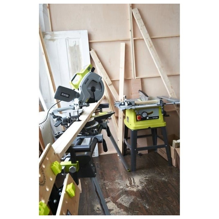 RYOBI - Scie a coupe d'onglets radiale 1 500 W - lame 216 mm 48 dents - capacité 70 x 270 mm a 90°- laser et LED - 15 kg - EMS RYOBI - Scie a coupe d'onglets radiale 1 500 W - lame 216 mm 48 dents - capacité 70 x 270 mm a 90°- laser et LED - 15 kg - EMS