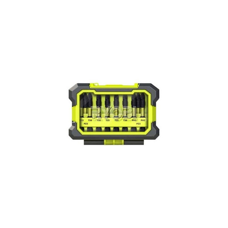 Coffret antichocs accessoires de vissage Ryobi 10 pieces RAK10MSDI Coffret antichocs accessoires de vissage Ryobi 10 pieces RAK10MSDI