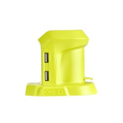 RYOBI - Chargeur USB 18V ONE+ - 2 ports USB pour charger a partir d'un