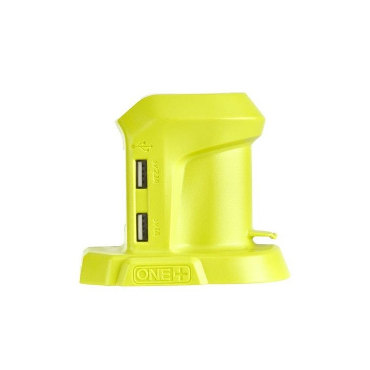 RYOBI - Chargeur USB 18V ONE+ - 2 ports USB pour charger a partir d'une batterie ONE+TM - R18USB-0