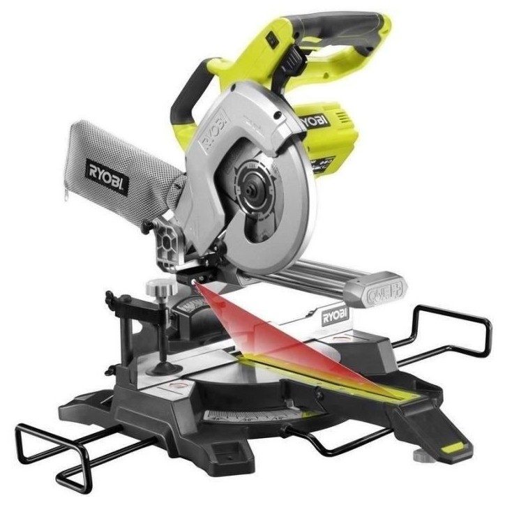 RYOBI - Scie a onglets radiale 216 mm 18V ONE+ - capacité 70 x 270 mm a 90° - guidage laser - Avec 1 lame 48 dents - R18MS216- RYOBI - Scie a onglets radiale 216 mm 18V ONE+ - capacité 70 x 270 mm a 90° - guidage laser - Avec 1 lame 48 dents - R18MS216-