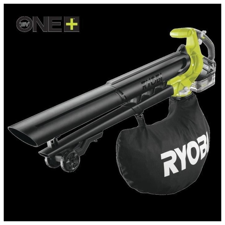 Souffleur aspiro-broyeur 2-en-1 - RYOBI - Brushless - 201 km/h - 6 m³/min