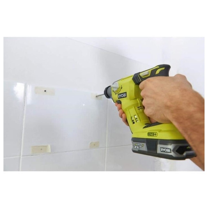 RYOBI - Perforateur SDS+ 18V ONE+ - 4 modes - 1,3 Joules Epta + batterie 2,5 Ah - chargeur, sac de transport - R18SDS-125S
