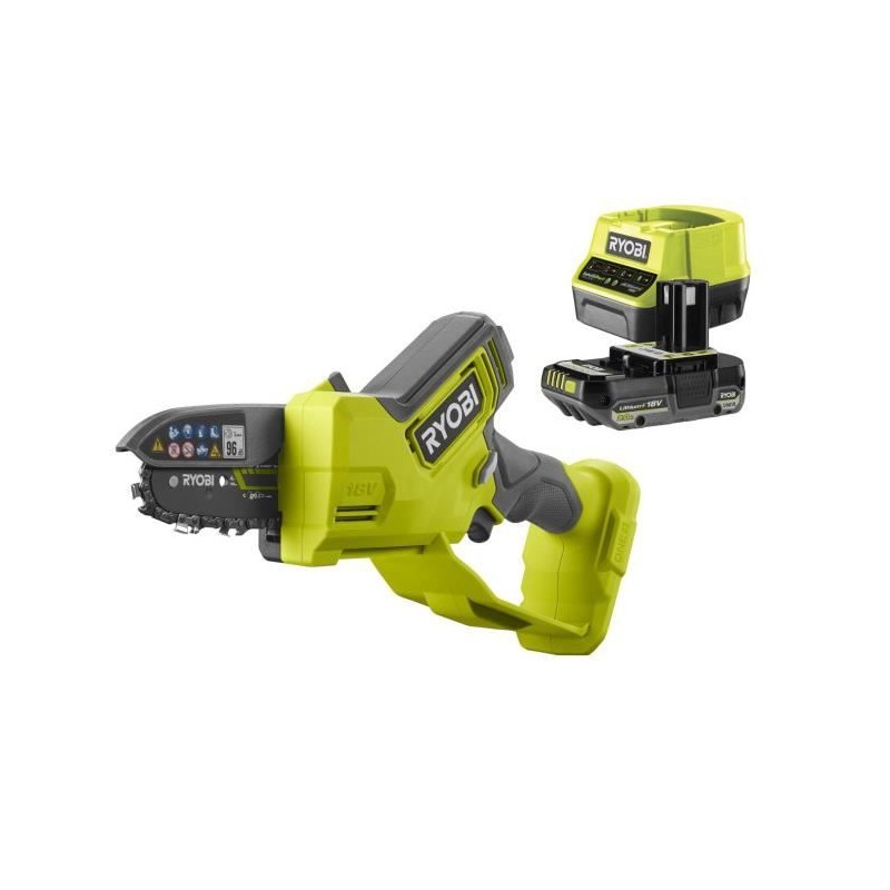 RYOBI - Élagueur a main 18V ONE+ - Brushless- guide 10 cm - 6 m/s - t