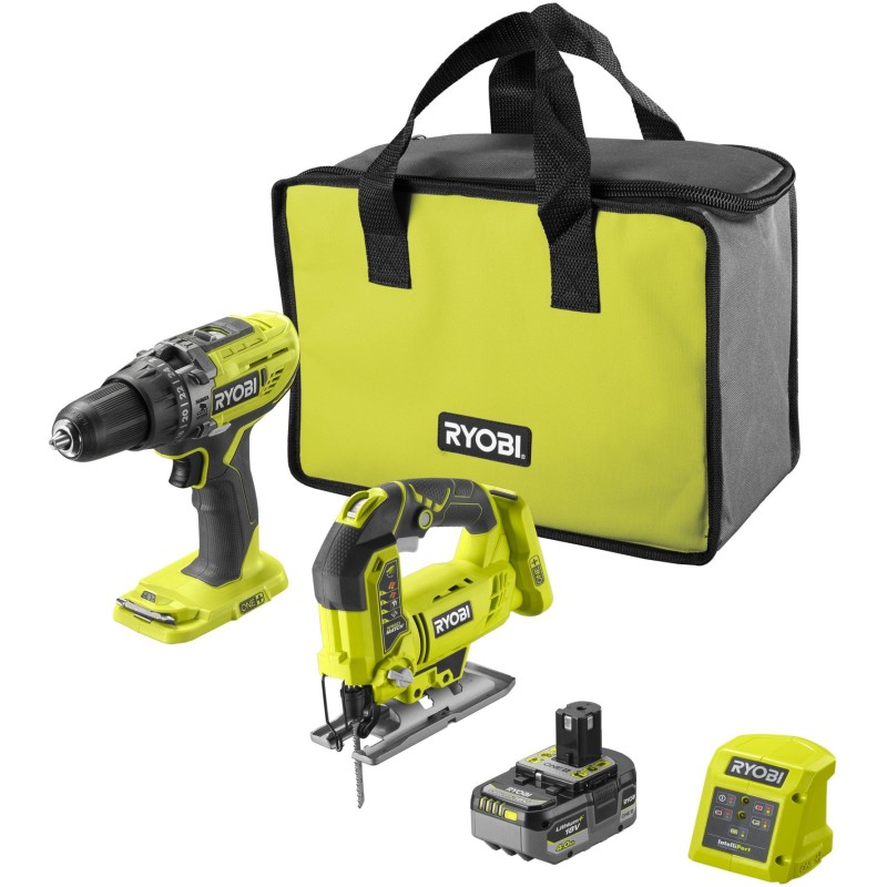 Pack 2 outils - RYOBI - 18V ONE+ - 1 perceuse-visseuse a percussion R1 Pack 2 outils - RYOBI - 18V ONE+ - 1 perceuse-visseuse a percussion R1