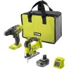 Pack 2 outils - RYOBI - 18V ONE+ - 1 perceuse-visseuse a percussion R1 Pack 2 outils - RYOBI - 18V ONE+ - 1 perceuse-visseuse a percussion R1
