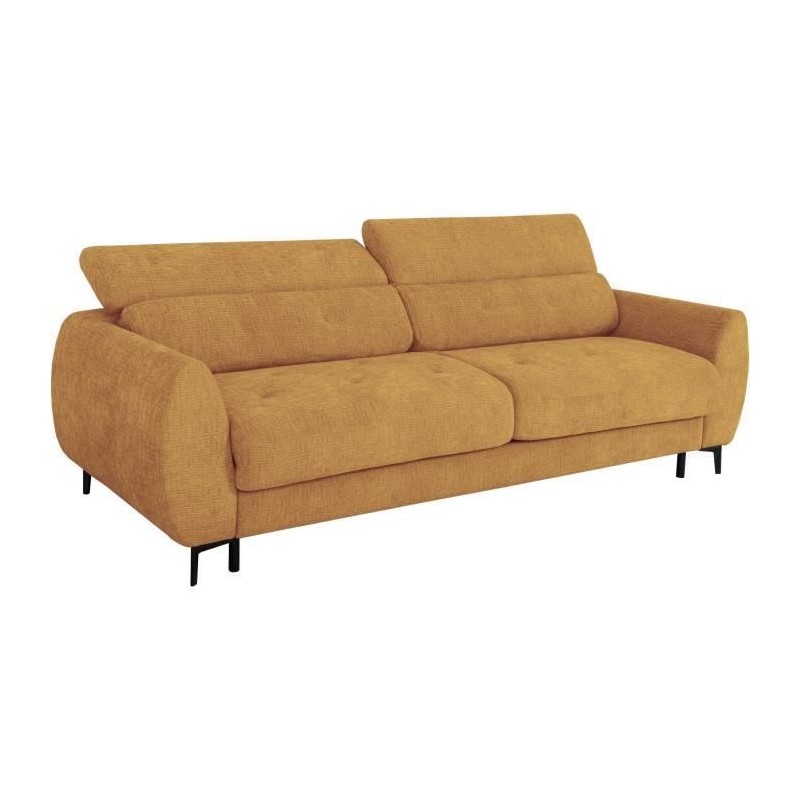 Canapé convertible express - 2 / 3 places - SAFIA - Tissu gauffré -