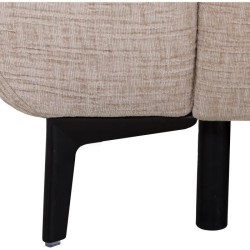 Canapé convertible express - 3 places - SAFIA - Tissu gauffré - Beig