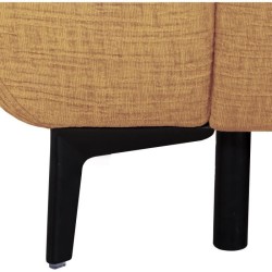 Canapé convertible express - 3 places - SAFIA - Tissu gauffré - Ocre