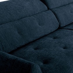 Canapé convertible express - 3 places - SAFIA - Tissu gauffré - Saph