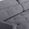 Canapé convertible express - 3 places - SAFIA - Tissu gauffré - Gris Canapé convertible express - 3 places - SAFIA - Tissu gauffré - Gris