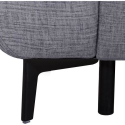 Canapé convertible express - 3 places - SAFIA - Tissu gauffré - Gris