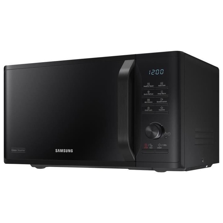 Micro-ondes solo - SAMSUNG - MS23K3555E - Noir - 23L - Contrôle électronique + bouton - Fonction maintien au chaud
