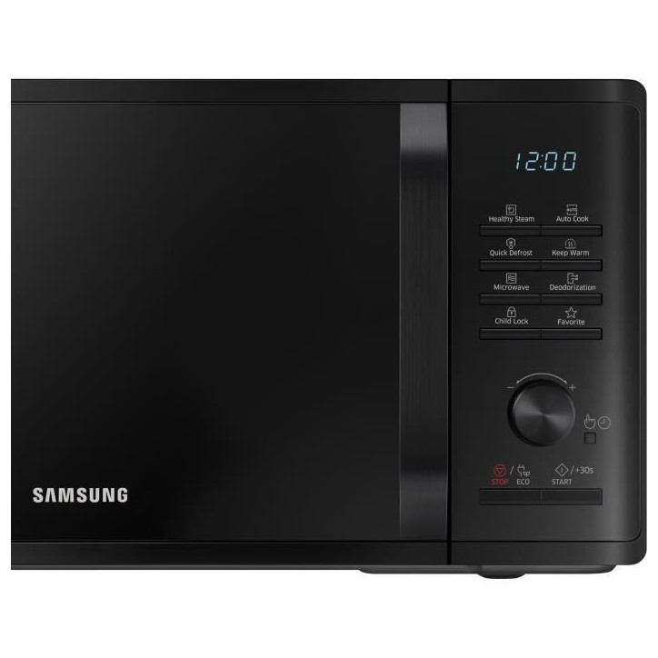 Micro-ondes solo - SAMSUNG - MS23K3555E - Noir - 23L - Contrôle électronique + bouton - Fonction maintien au chaud