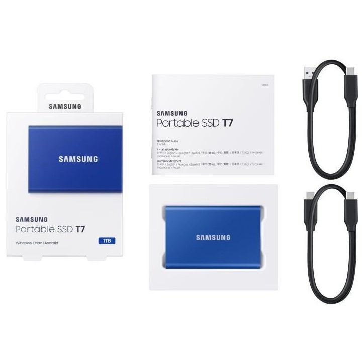 SAMSUNG SSD Externe T7 Bleu 1 To MU-PC1T0H/WW SAMSUNG SSD Externe T7 Bleu 1 To MU-PC1T0H/WW