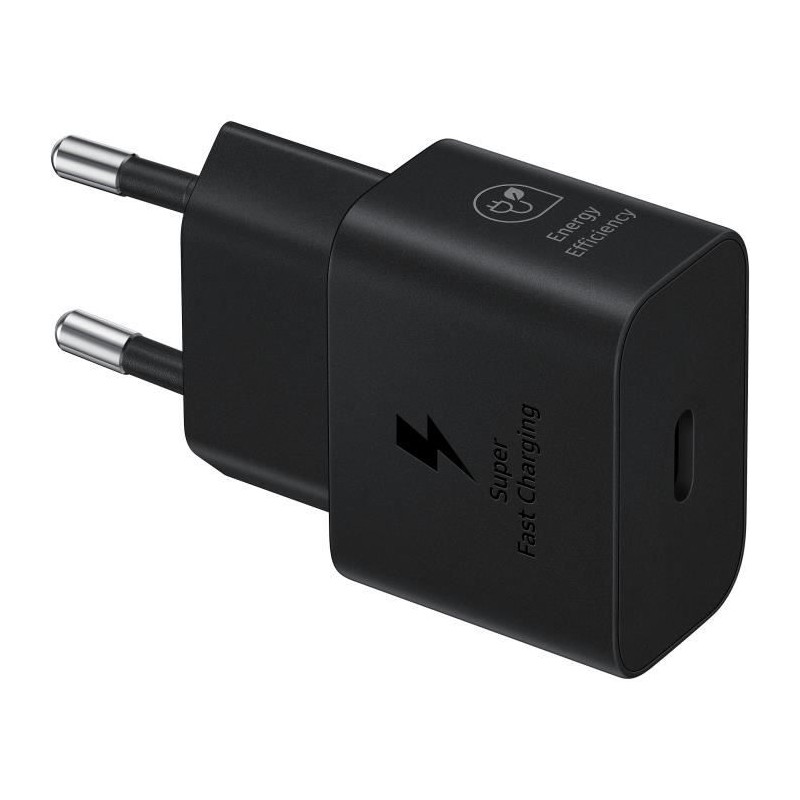 SAMSUNG Chargeur secteur RAPIDE 25W USB C sans câble noir
