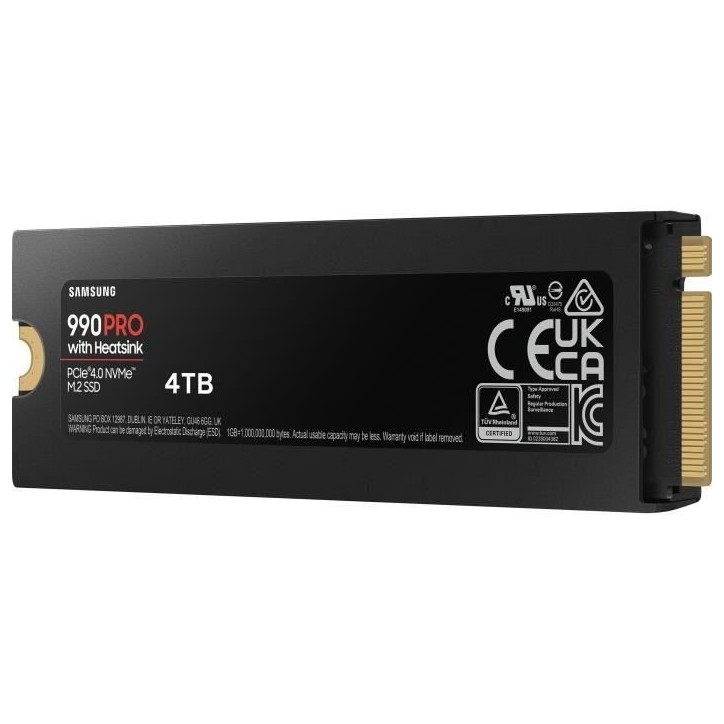 SAMSUNG SSD Interne 990 PRO avec dissipateur 4 To MZ-V9P4T0GW SAMSUNG SSD Interne 990 PRO avec dissipateur 4 To MZ-V9P4T0GW