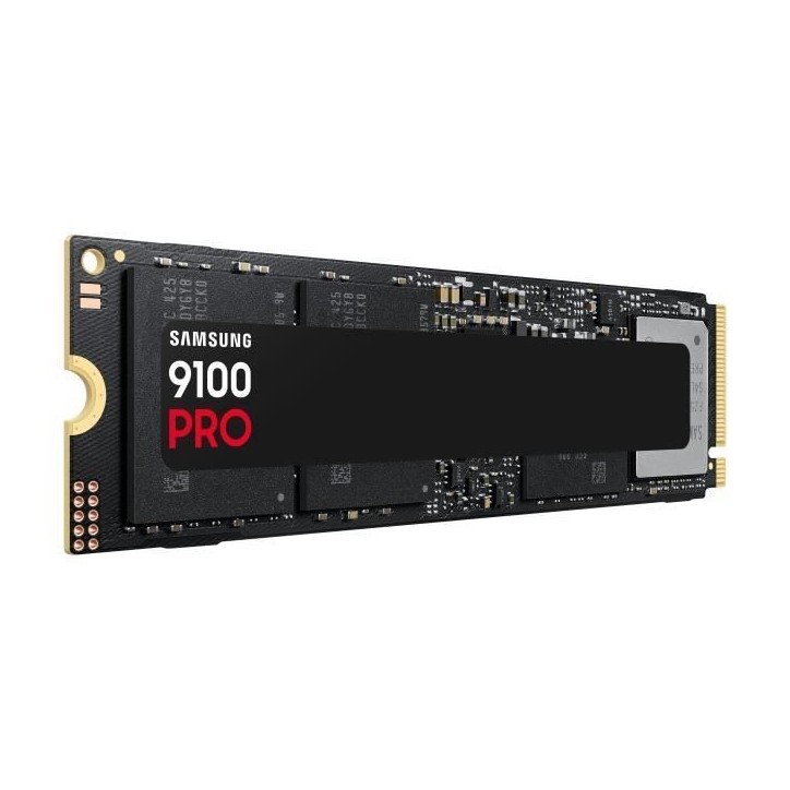 Samsung - 9100 PRO - SSD Interne - NVMe M.2 PCIe 5.0 x4 - 1 To - Vitesse de lecture jusqu'a 14 800 Mo/s - MZ-VAP1T0BW Samsung - 9100 PRO - SSD Interne - NVMe M.2 PCIe 5.0 x4 - 1 To - Vitesse de lecture jusqu'a 14 800 Mo/s - MZ-VAP1T0BW