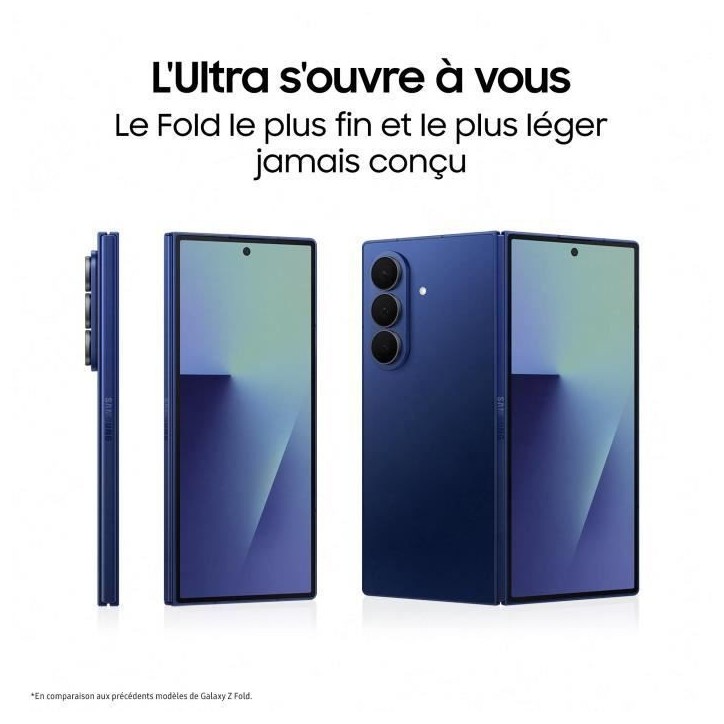 Samsung Galaxy Z Fold7 5G Smartphone 256 Go Bleu nuit