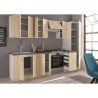 SARA Cuisine complete modulable - 8 éléments - Décor chene sonoma -