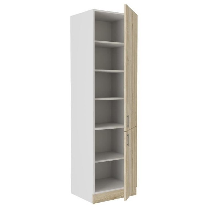 SARA - Colonne 2 portes - Décor chene sonoma - L60xP57xH210 cm SARA - Colonne 2 portes - Décor chene sonoma - L60xP57xH210 cm