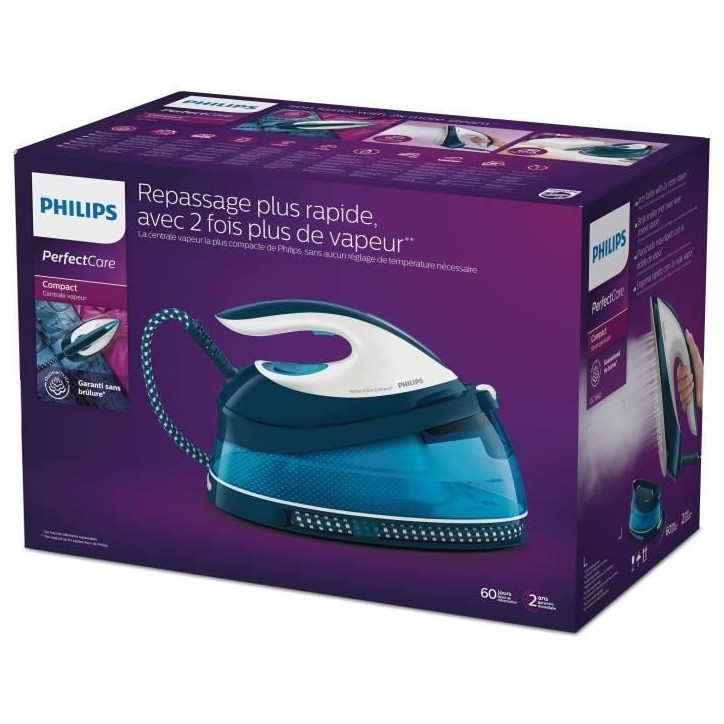 Centrale Vapeur - PHILIPS - GC7840 - Bleu/Blanc - 1.5L Centrale Vapeur - PHILIPS - GC7840 - Bleu/Blanc - 1.5L