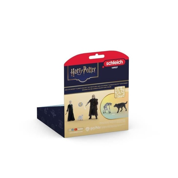 Figurine Alastor Maugrey & Drago Malfoy et le furet, Schleich 14907 Gamme Harry Potter©