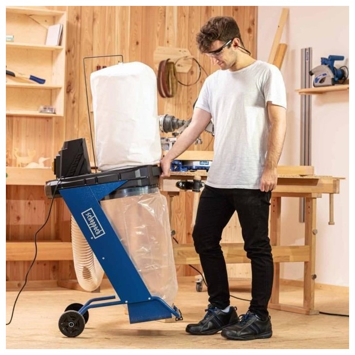 Aspirateur d'atelier de 75L - SCHEPPACH - DC500 - 550W - 1150 m³/h - 6 adaptateurs