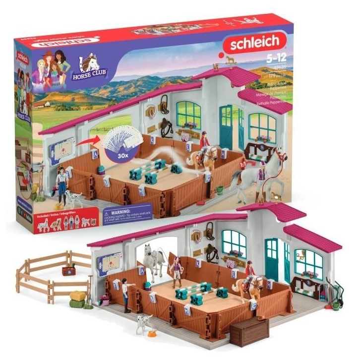 Grand Manege Equestre, Coffret figurine et accessoires, Schleich 42639 Horse Club, Pour enfant des 5 ans Grand Manege Equestre, Coffret figurine et accessoires, Schleich 42639 Horse Club, Pour enfant des 5 ans