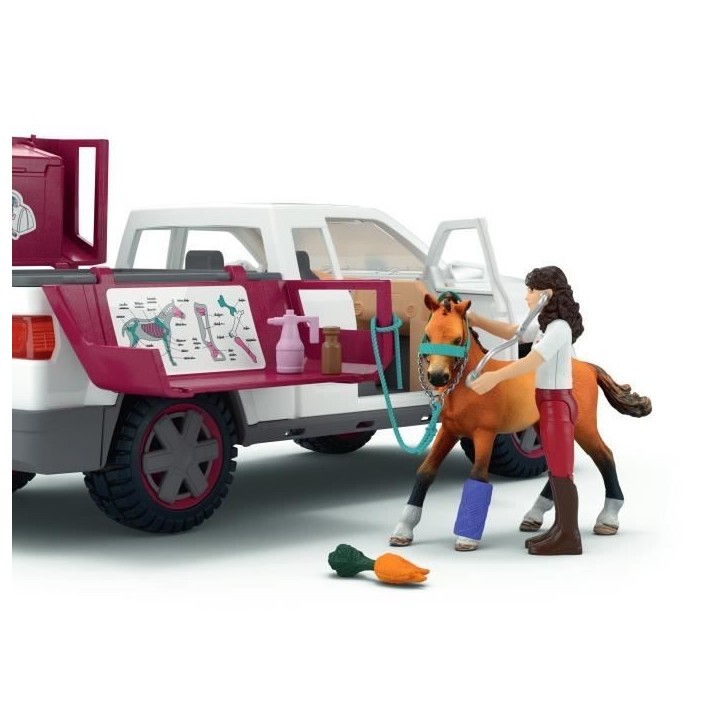 Coffret Vétérinaire mobile avec remorque, SCHLEICH 42704 Horse Club