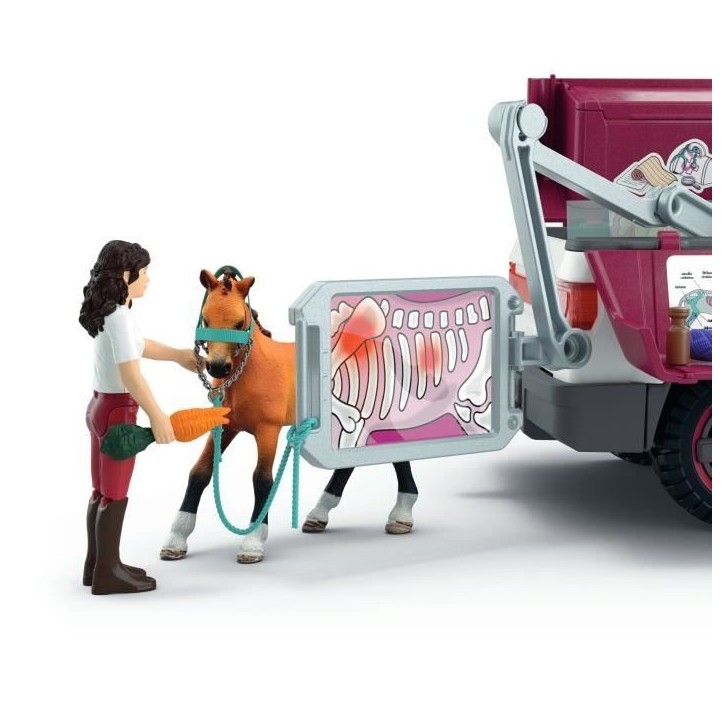 Coffret Vétérinaire mobile avec remorque, SCHLEICH 42704 Horse Club