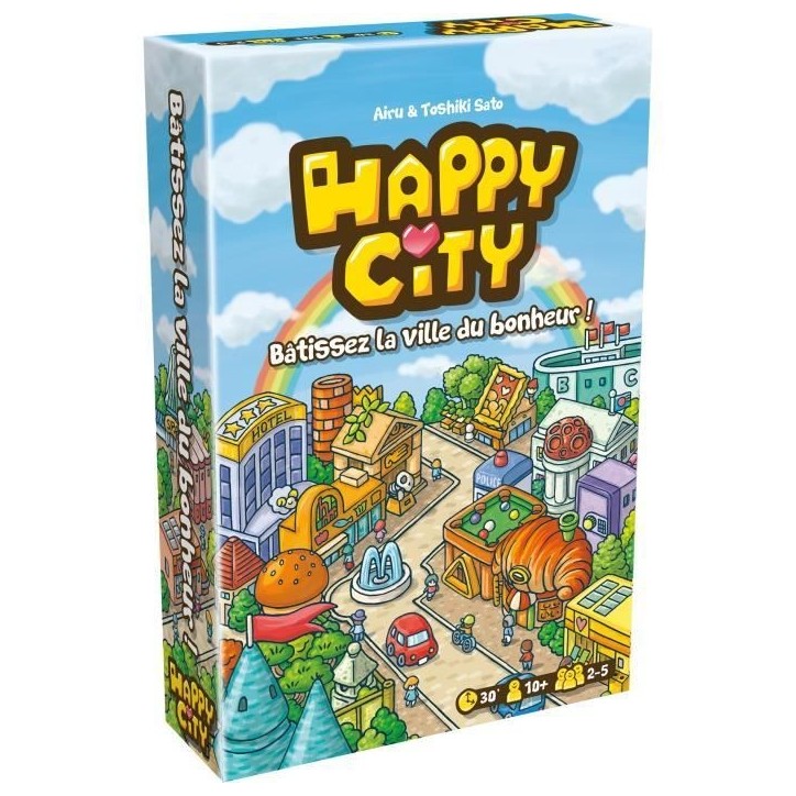 Cocktail Games - Happy City - As d'Or 2022 - Jeu de société - a partir de 10 ans - 2 a 5 joueurs - 30 minutes