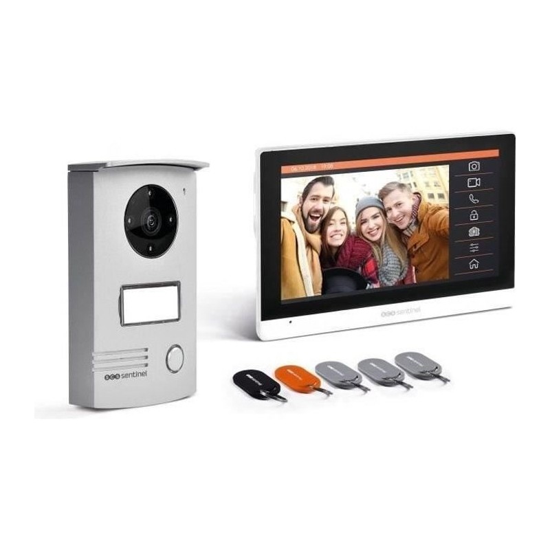 Interphone vidéo filaire avec badges SCS SENTINEL VisioDoor 7+ RFID -