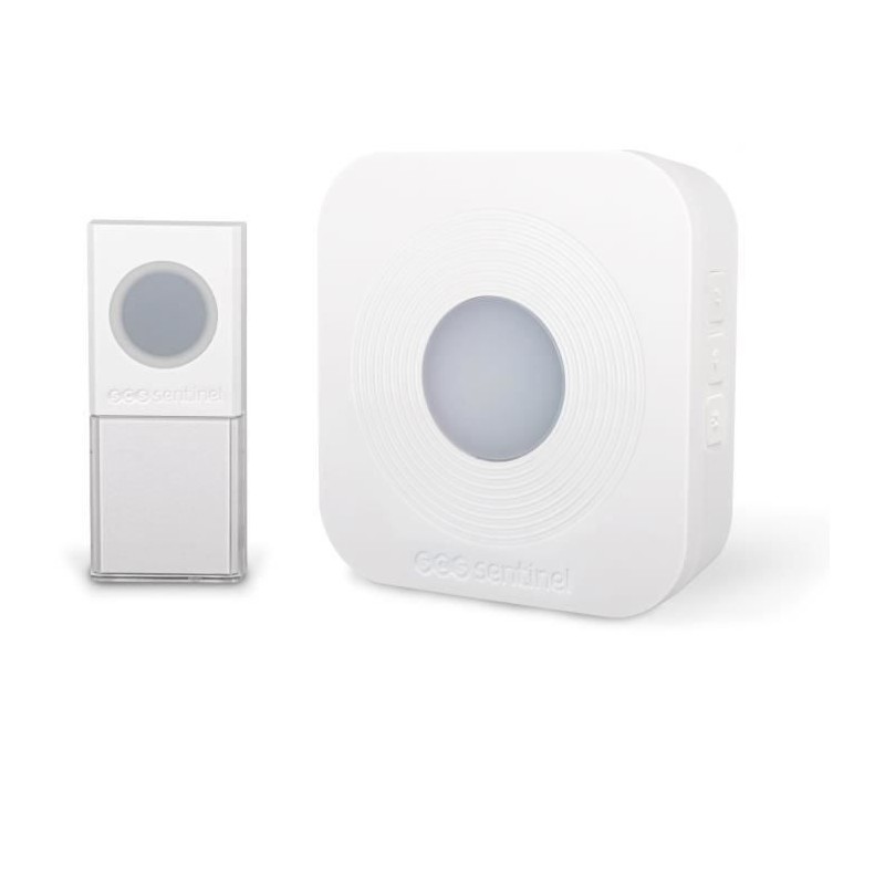 Carillon sans fil - SCS SENTINEL - 200 metres - SimplyBell - Blanc Carillon sans fil - SCS SENTINEL - 200 metres - SimplyBell - Blanc