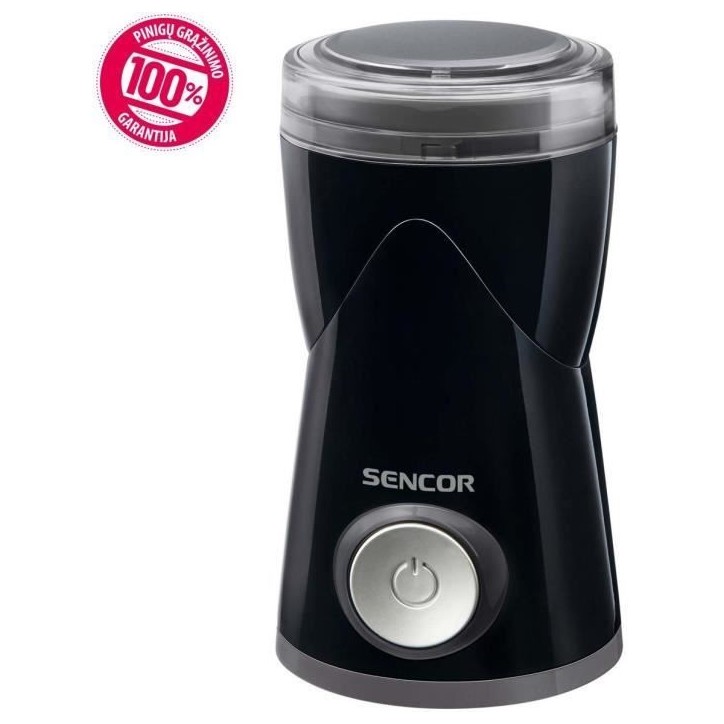 Moulin a café électrique - SENCOR - SCG 1050BK - 150 W - Capacité de 50 g - Finesse du café moulu réglable - Noir