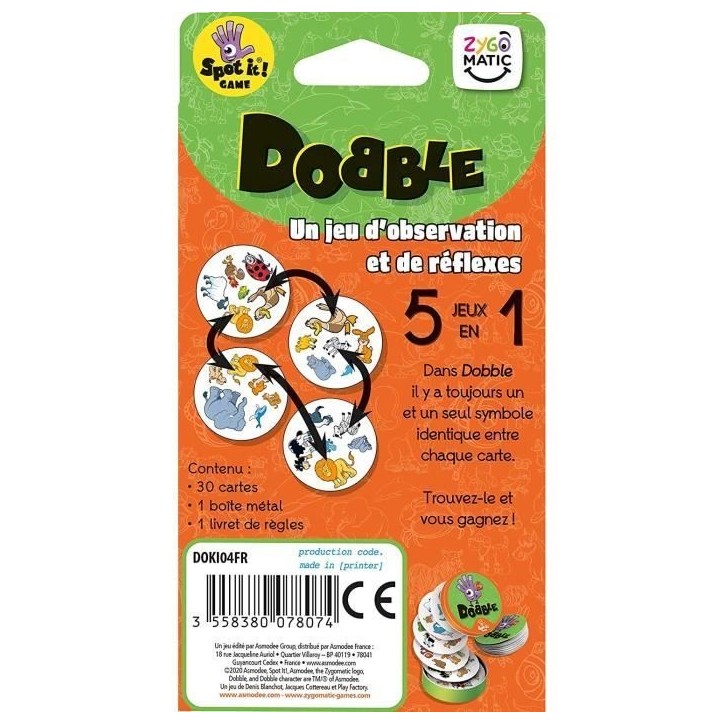 Zygomatic | Dobble : Kids - Édition 2021 | Jeu de société | a partir de 4 ans | 2 a 5 joueurs | 10 minutes