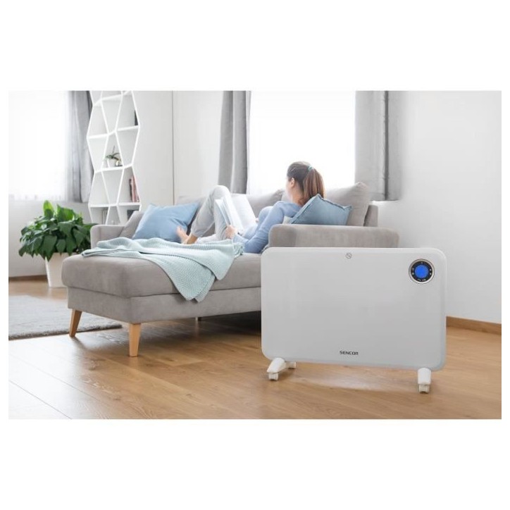 Convecteur électrique - SENCOR - SCF 3200WH - 1500 W - 2 niveaux de chauffage - Blanc